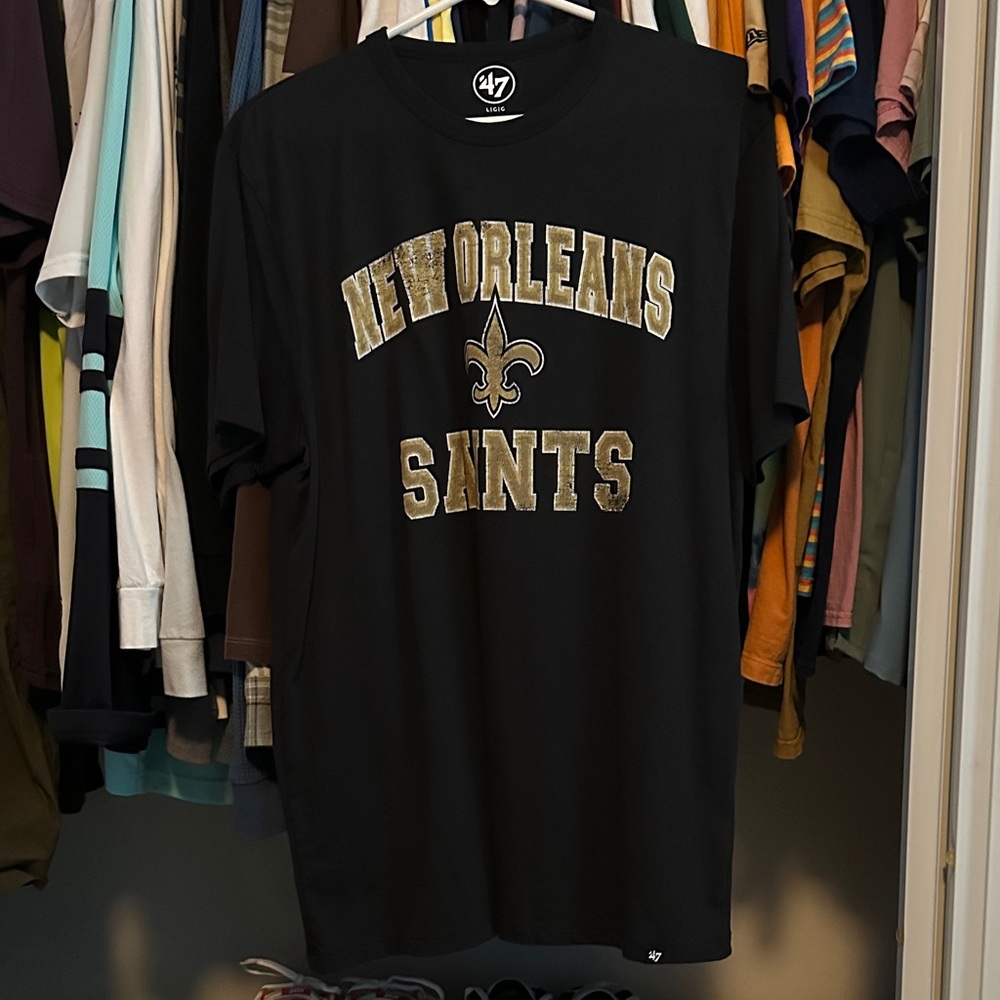 47 Brand New Orleans Saints Black and Gold Graphic Tee